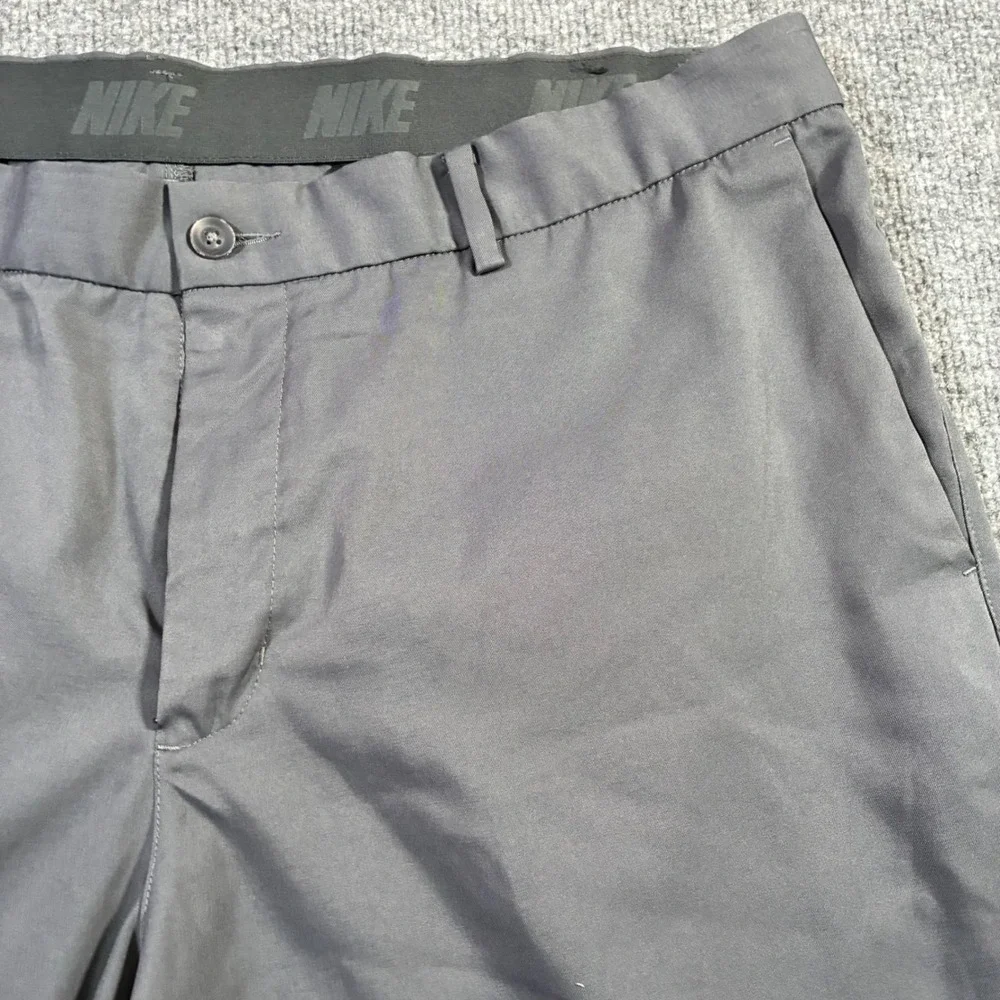 Nike Golf Pants Mens 38x32 Gray Dri-FIT Flat Front Stretch Trousers